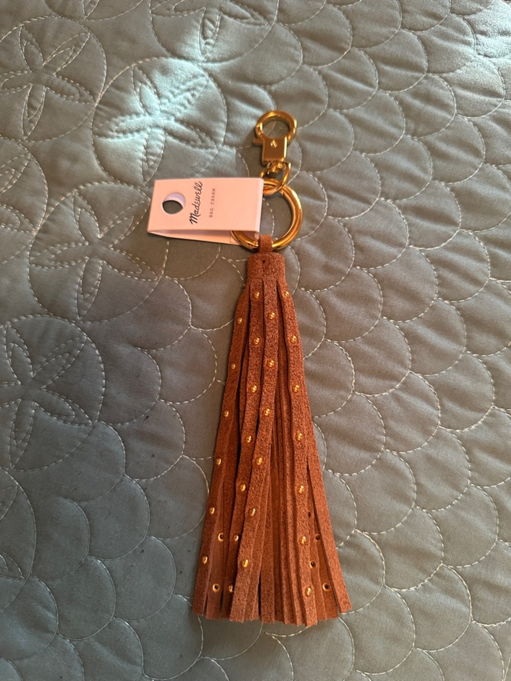 Madewell Rust Suede Tassel Bag Charm - Picture 1 of 1
